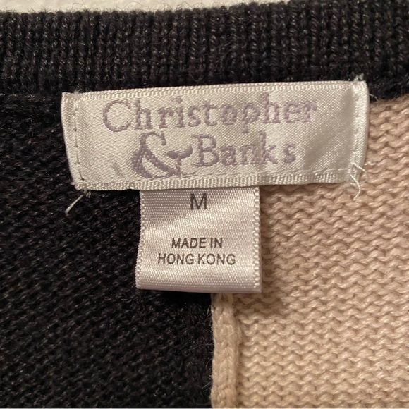 Christopher & Banks Vest Women’s Size M Animals Novelty Button Down Sweater - Picture 7 of 14